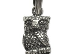 Pandantiv amuleta din argint pentru intelepciune Silver Dreams - Bufnita 1.9 cm